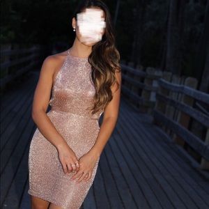 Rose Gold Chain Mesh Dress
